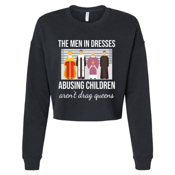 The In Dresses Abusing Children Arent Drag Queens Cropped Pullover Crew