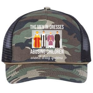 The In Dresses Abusing Children Arent Drag Queens Retro Rope Trucker Hat Cap