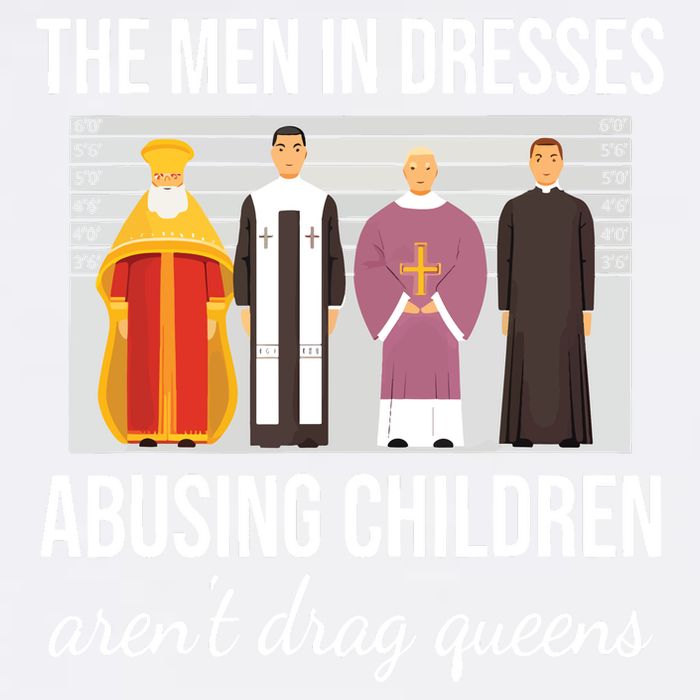 The In Dresses Abusing Children Arent Drag Queens Garment-Dyed Sweatshirt