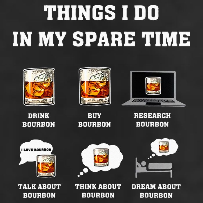 Things I Do In My Spare Time Drink Bourbon Whiskey Golf Towel