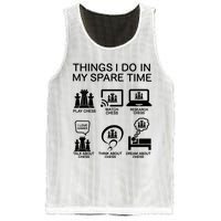 Things I Do In My Spare Time Chess Lover Mesh Reversible Basketball Jersey Tank