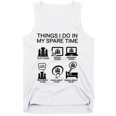 Things I Do In My Spare Time Chess Lover Tank Top