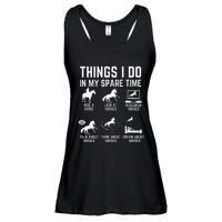 Things I Do In My Spare Time Funny Horse Lovers Ladies Essential Flowy Tank