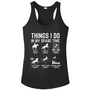 Things I Do In My Spare Time Funny Horse Lovers Ladies PosiCharge Competitor Racerback Tank