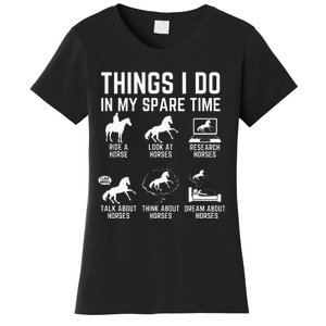 Things I Do In My Spare Time Funny Horse Lovers Women's T-Shirt