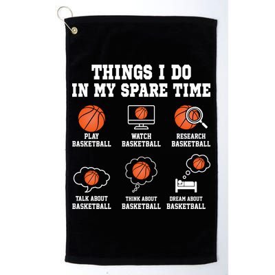 Things I Do My Spare Time Basketball Gift For Sports Fan Golf Towel