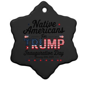 Trump Inauguration Day 2025 For Native Americans Ceramic Star Ornament