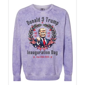 Trump Inauguration Day 2025 Donald J Trump 45 47 Victory Colorblast Crewneck Sweatshirt