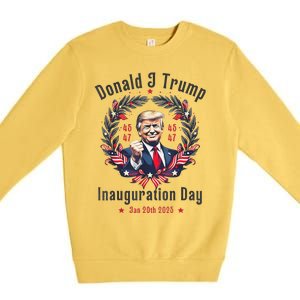 Trump Inauguration Day 2025 Donald J Trump 45 47 Victory Premium Crewneck Sweatshirt