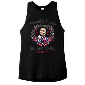 Trump Inauguration Day 2025 Donald J Trump 45 47 Victory Ladies PosiCharge Tri-Blend Wicking Tank