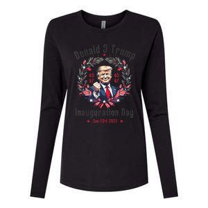 Trump Inauguration Day 2025 Donald J Trump 45 47 Victory Womens Cotton Relaxed Long Sleeve T-Shirt