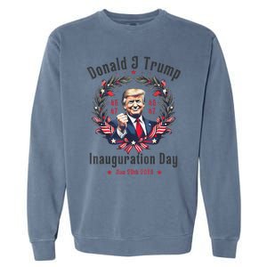 Trump Inauguration Day 2025 Donald J Trump 45 47 Victory Garment-Dyed Sweatshirt