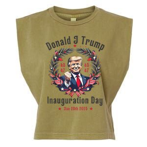 Trump Inauguration Day 2025 Donald J Trump 45 47 Victory Garment-Dyed Women's Muscle Tee