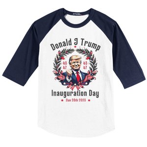 Trump Inauguration Day 2025 Donald J Trump 45 47 Victory Baseball Sleeve Shirt