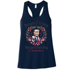 Trump Inauguration Day 2025 Donald J Trump 45 47 Victory Women's Racerback Tank