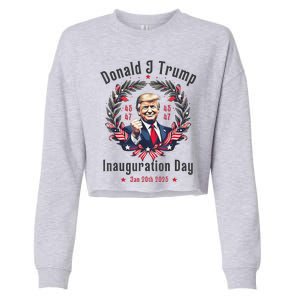 Trump Inauguration Day 2025 Donald J Trump 45 47 Victory Cropped Pullover Crew