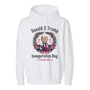 Trump Inauguration Day 2025 Donald J Trump 45 47 Victory Garment-Dyed Fleece Hoodie