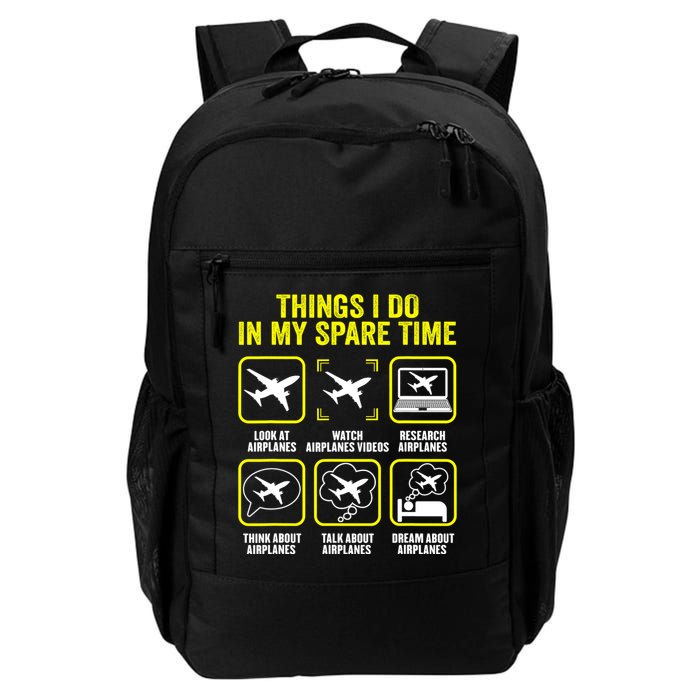 Things I Do In My Spare Time Airplanes Aviation Pilot Backpack