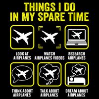 Things I Do In My Spare Time Airplanes Aviation Pilot 16 in Basic Backpack