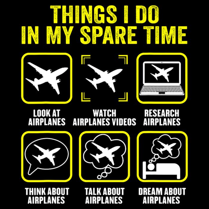 Things I Do In My Spare Time Airplanes Aviation Pilot 16 in Basic Backpack