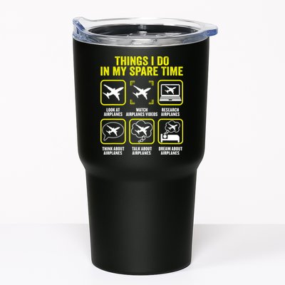 Things I Do In My Spare Time Airplanes Aviation Pilot Tumbler