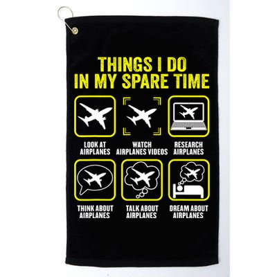 Things I Do In My Spare Time Airplanes Aviation Pilot Golf Towel