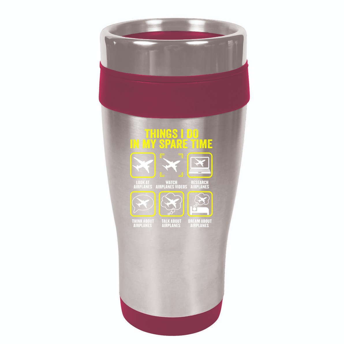 Things I Do In My Spare Time Airplanes Aviation Pilot 16oz Travel Tumbler