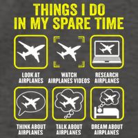 Things I Do In My Spare Time Airplanes Aviation Pilot Vector Backpack