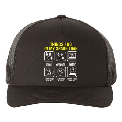 Things I Do In My Spare Time Horologist Watch Collector Yupoong Adult 5-Panel Trucker Hat