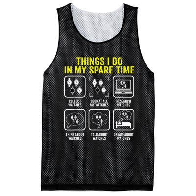 Things I Do In My Spare Time Horologist Watch Collector Mesh Reversible Basketball Jersey Tank