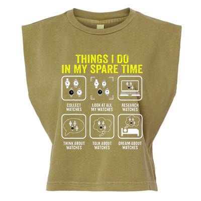 Things I Do In My Spare Time Horologist Watch Collector Garment-Dyed Women's Muscle Tee