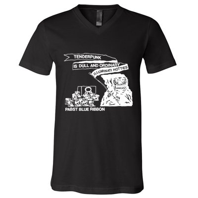 Tenderpunk Is Dull And Ordinary Illuminati Hotties V-Neck T-Shirt