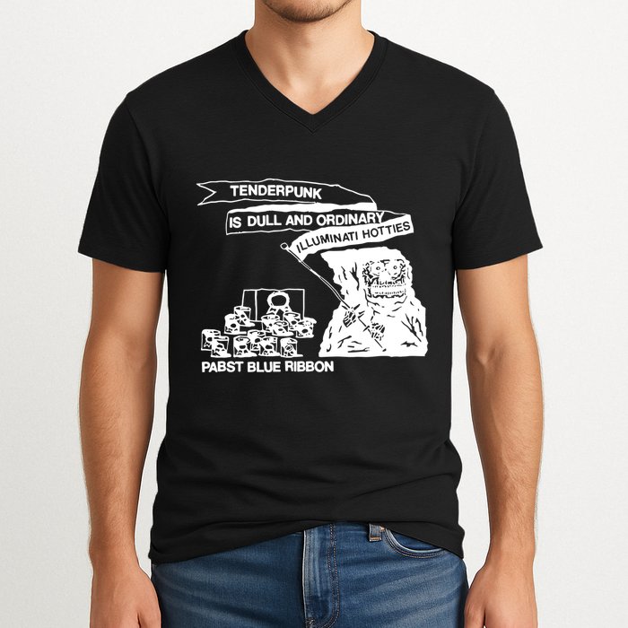 Tenderpunk Is Dull And Ordinary Illuminati Hotties V-Neck T-Shirt