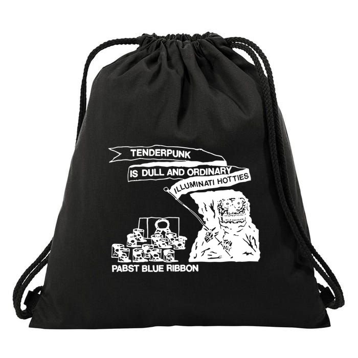 Tenderpunk Is Dull And Ordinary Illuminati Hotties Drawstring Bag