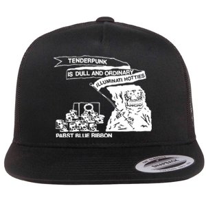 Tenderpunk Is Dull And Ordinary Illuminati Hotties Flat Bill Trucker Hat