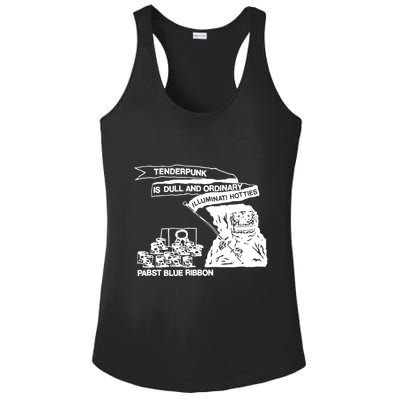 Tenderpunk Is Dull And Ordinary Illuminati Hotties Ladies PosiCharge Competitor Racerback Tank