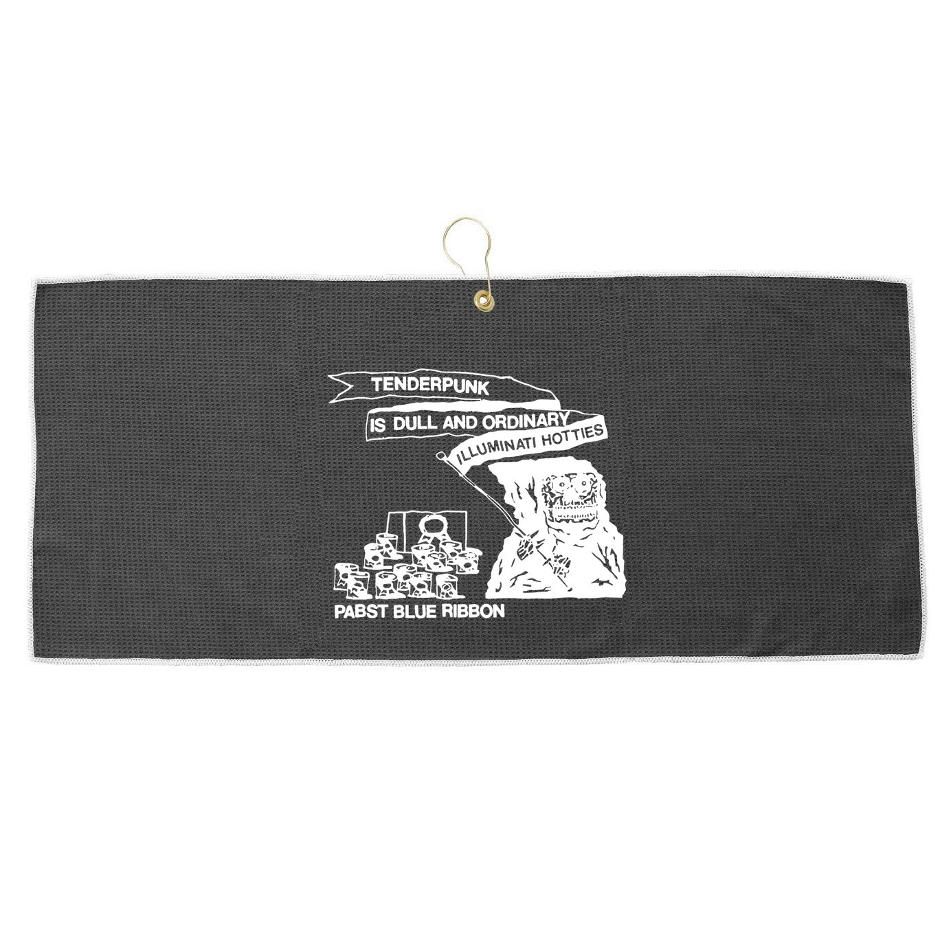 Tenderpunk Is Dull And Ordinary Illuminati Hotties Large Microfiber Waffle Golf Towel
