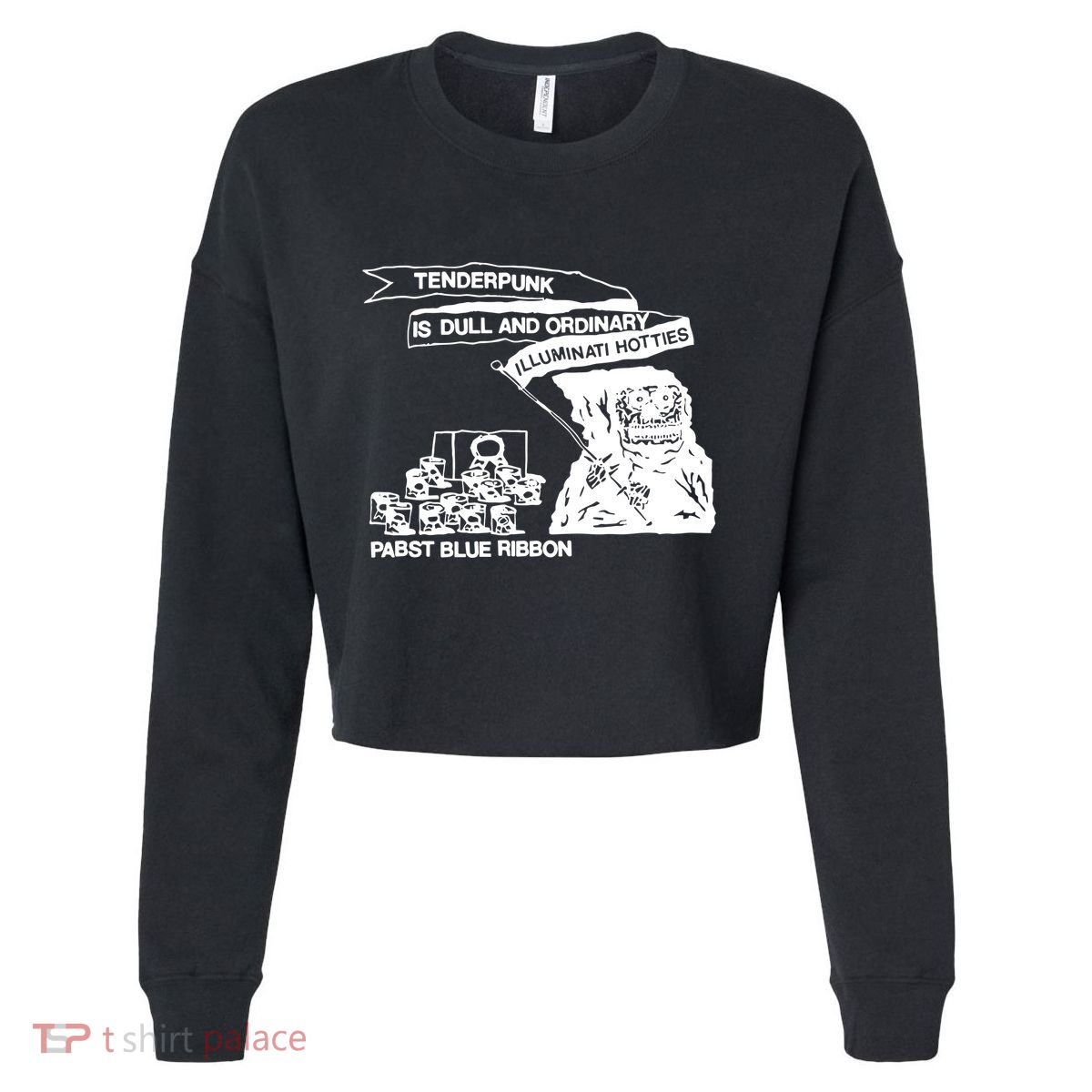Tenderpunk Is Dull And Ordinary Illuminati Hotties Cropped Pullover Crew