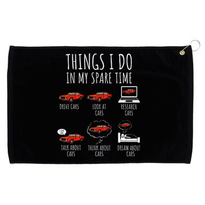 Things I Do In My Spare Time Funny Car Enthusiast Grommeted Golf Towel