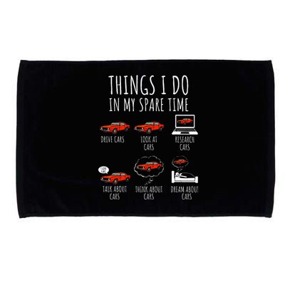 Things I Do In My Spare Time Funny Car Enthusiast Microfiber Hand Towel