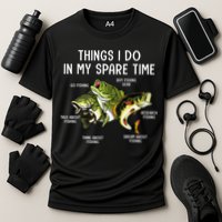 Things I Do In My Spare Time Go Fishing Buy Fishing Lovers Cooling Performance Crew T-Shirt