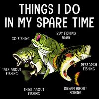 Things I Do In My Spare Time Go Fishing Buy Fishing Lovers Cooling Performance Crew T-Shirt