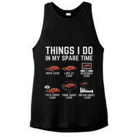 Things I Do In My Spare Time Funny Car Enthusiast Car Lover Ladies PosiCharge Tri-Blend Wicking Tank