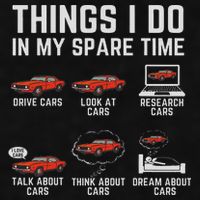 Things I Do In My Spare Time Funny Car Enthusiast Car Lover Ladies PosiCharge Tri-Blend Wicking Tank