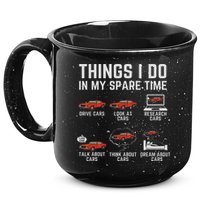Things I Do In My Spare Time Funny Car Enthusiast Car Lover 15oz Campfire Ceramic Mug