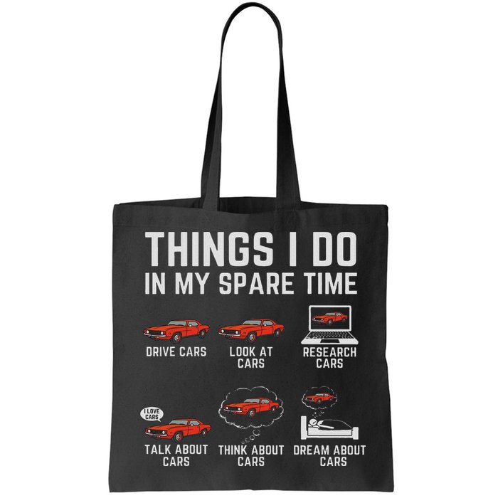 Things I Do In My Spare Time Funny Car Enthusiast Car Lover Bag