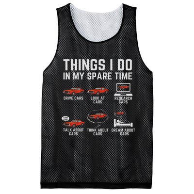 Things I Do In My Spare Time Funny Car Enthusiast Car Lover Mesh Reversible Basketball Jersey Tank