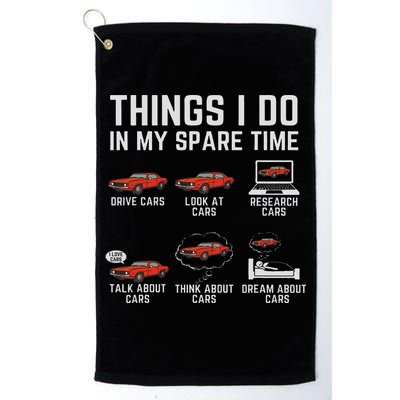 Things I Do In My Spare Time Funny Car Enthusiast Car Lover Golf Towel