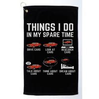 Things I Do In My Spare Time Funny Car Enthusiast Car Lover Golf Towel