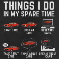 Things I Do In My Spare Time Funny Car Enthusiast Car Lover Golf Towel